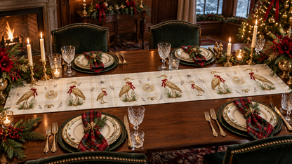 Winter Egret Table Runner