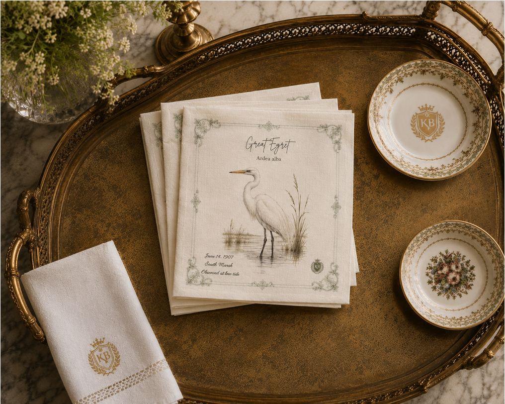 The Conservatory Marsh Bird Study Napkins