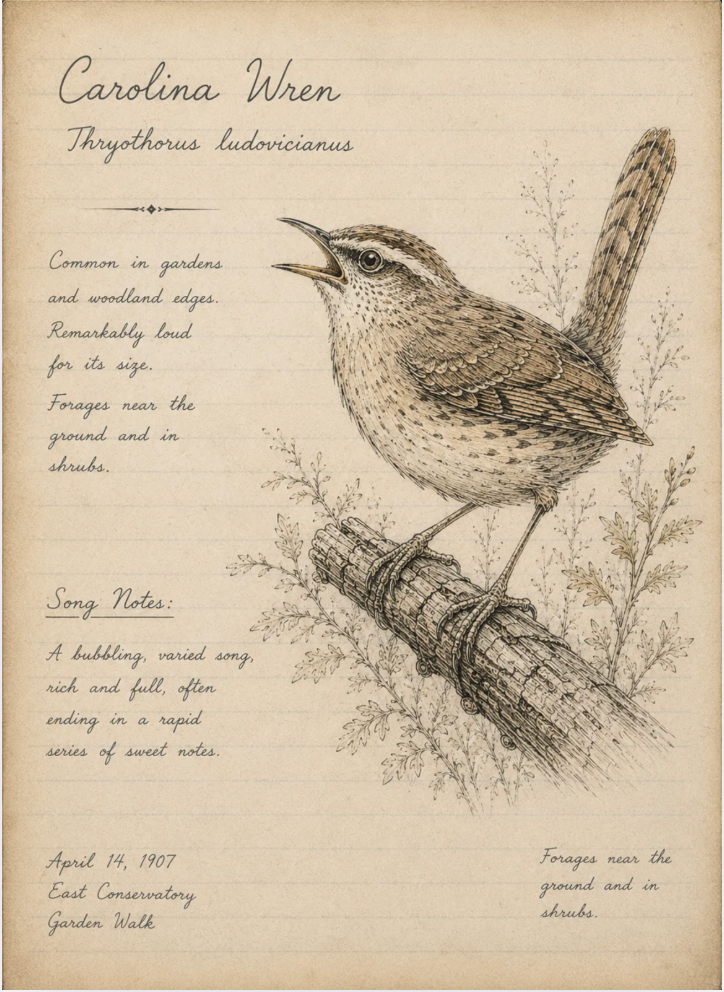 The Conservatory Field Journal — Bird Edition