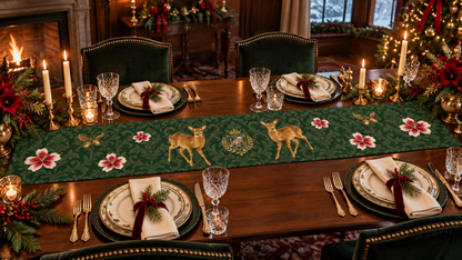 Estate Deer Holiday Table runner