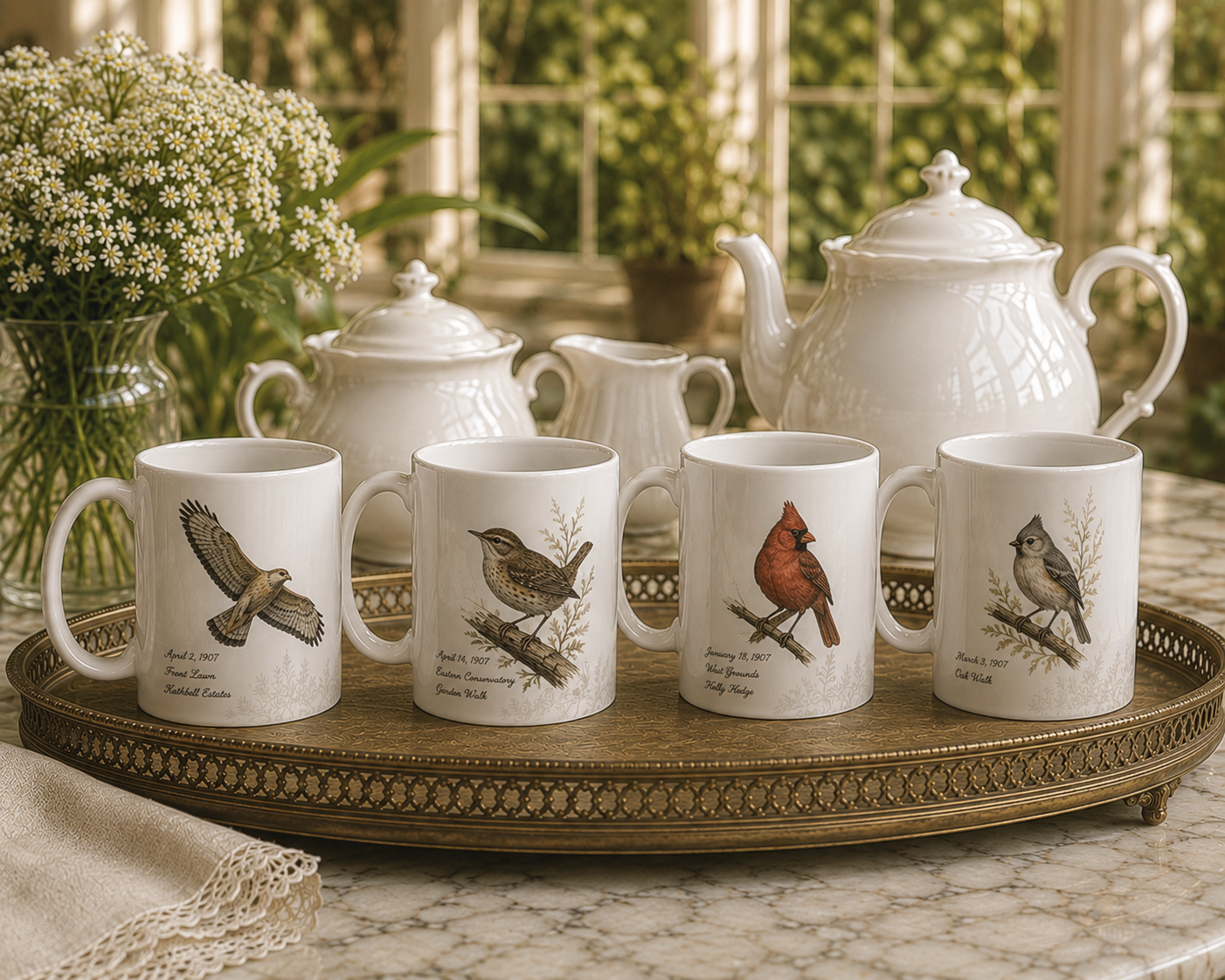 The Estate Grounds Bird Mug Collection