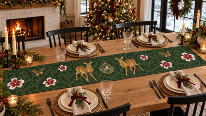 Estate Deer Holiday Table runner