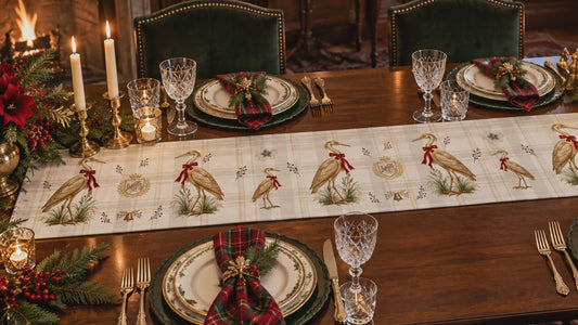 Winter Egret Table Runner