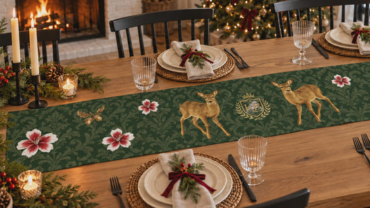 Estate Deer Holiday Table runner