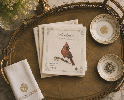 The Estate Grounds Bird Study Napkins